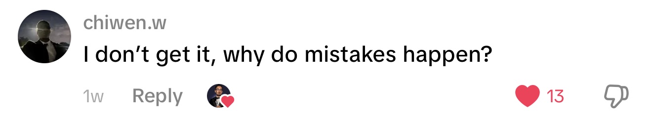 chiwen.w, on TikTok: I don't get it, why do mistakes happen?